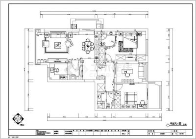 某小区住宅室内装修CAD设计施工图纸